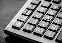Closeup of calculator