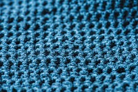 Closeup of blue wool textile texture macro