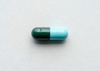 Closeup of medicine capsule pharmaceutical