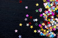 Closeup of festival confetti textured background