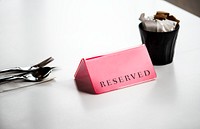 Reserved dining table 