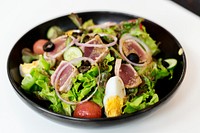 Healthy appetizer vegetable salad plate