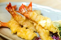 Prawn tempura famous dish japanese food