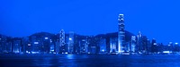Hong Kong panorama at night.