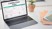 Liability Claim Form Document Application Concept