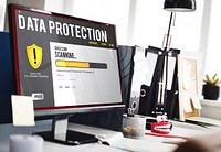 Data File Protection Firewall Malware Removal Concept