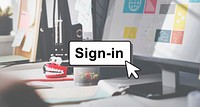 Sign-In Guidepost Information Message Pattern Concept