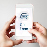 Car Loan Icon on the Screen of mobile device