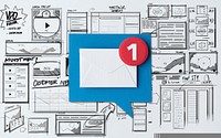 Inbox message notification paper craft