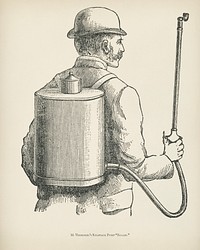 The fruit grower's guide : Vintage illustration of eclair, vermorel's knapsack pump