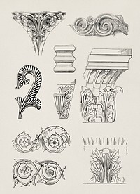 Antique illustration of the grammar of ornament by <a href="https://www.rawpixel.com/search/owen%20jones?sort=curated&amp;page=1">Owen Jones</a>