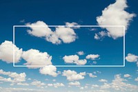 Graphic illustration rectangle shape banner on skyscape background