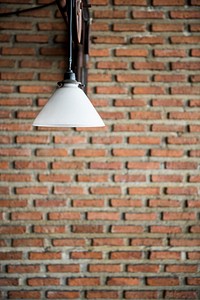 Electric Lamp Decoration Brick Wall Design Style Concept