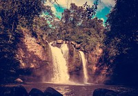 Natural Outdoors Forest Waterfall Beautiful Scenic