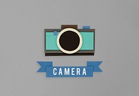 Illustration of camera photography collect memories