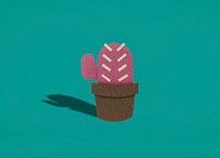 Cactus plant paper craft