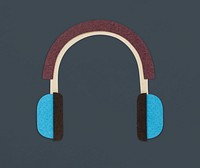 Portable headset icon hipster graphic