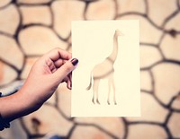 Hand Hold Giraffe Paper Carving