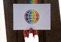 Hand Hold Globe Paper Carving with Prism Light