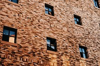 Photo of apartment decorated by brick archicultural