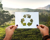 Save the world ecology environmental conservation perforated paper recycle