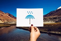 Rainy season perforated paper umbrella