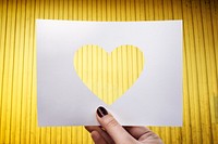Love romance perforated paper heart