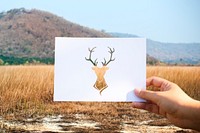 Wild life animal perforated paper moose