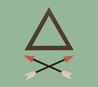 Triangle Pyramid Arrow Sign Icon Symbol