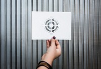 Goals target aspiration perforated paper bullseye