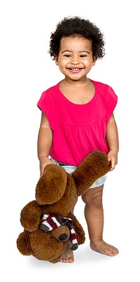 Little Girl Brown Teddy Concept