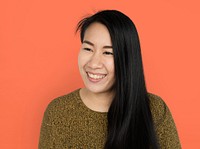 Asian Girl Smiling Studio Concept