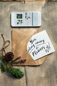 Letter Card Greeting Mobile Romantics Concept