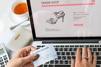 Woman enjoying online shoppig