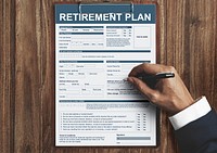 Retirement Plan Form Insurance Financial Concept