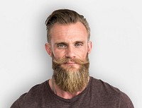 Bearded Hipster Man Smiling Portrait