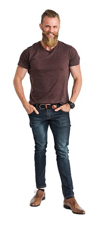 Casual man standing smiling