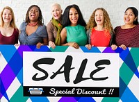 Group of Women Sales Promotion Special Discount Concept