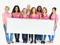 Pink Ribbon Breast Cancer Awareness Copy Space Banner Concept