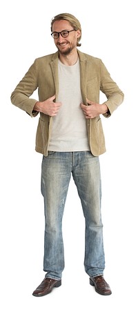 Casual man standing smiling