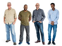 Diversity of Men Adult People Set Studio Isolated