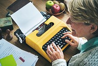 Typing Typewriter Vintage Style Alphabet Concept