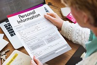 Personal Information Form Identity Concept