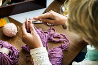 Crochet Craft Stitch Yarn Handmade Hook Concept