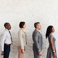 Business People Line up Waiting Standing Concept