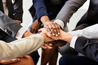 Business people joined hands together as teamwork