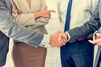 Business Team Handshake Collaboration Concept
