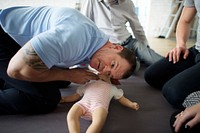 CPR First Aid Training Concept