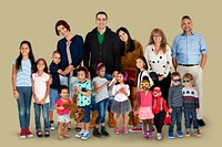 Diversity People Family Together Love Studio Portrait