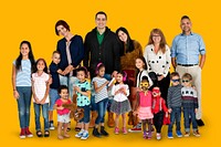 Diversity People Family Together Love Studio Portrait Isolated